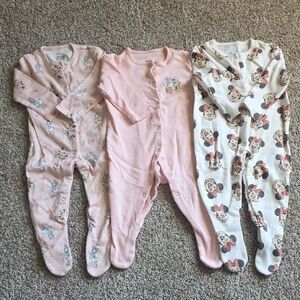 Primark Kids Footies Set - Pink and White